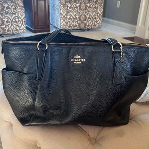 Coach Black Pebbled Leather Tote